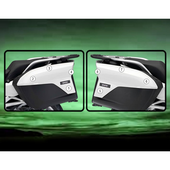 Eazi-Grip Pannier Protection Film for BMW R1200RT R1250RT K1600GT, gloss or matte