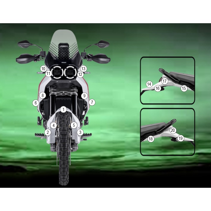 Eazi-Grip Paint Protection Film for Ducati DesertX, gloss or matte