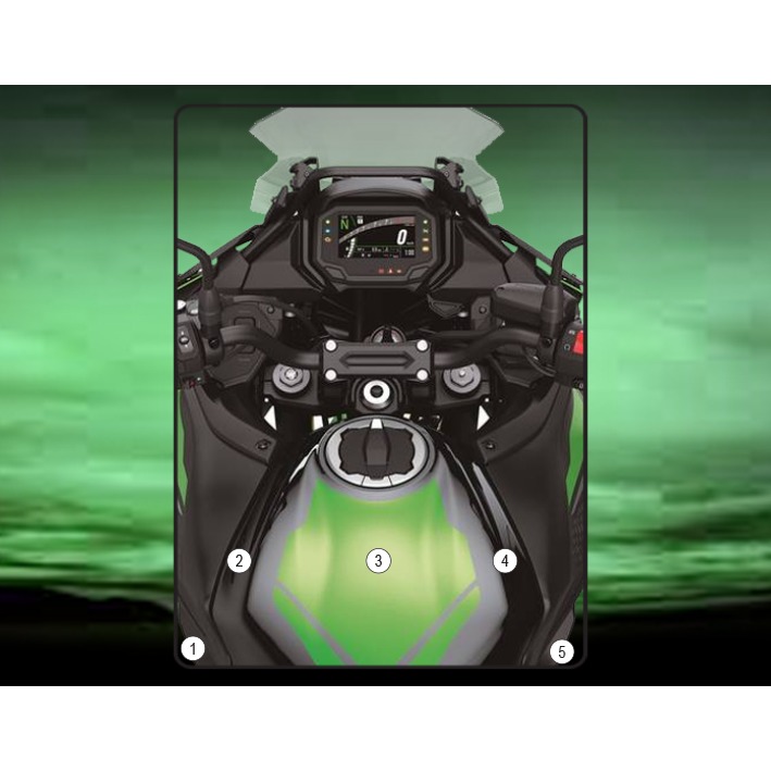 Eazi-Grip Tank Protection Film for Kawasaki Versys 650, gloss or matte