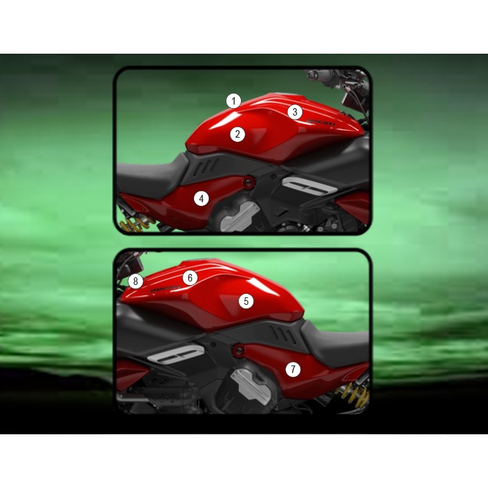 Eazi-Grip Tank Protection Film for Ducati Diavel V4, gloss or matte