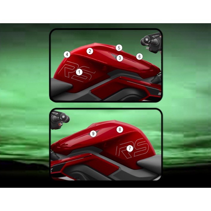 [TANKTRI004] Eazi-Grip Tank Protection Film for Triumph Street Triple R RS, gloss or matte (Gloss)