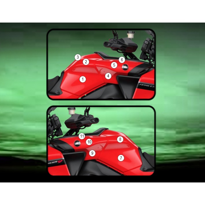 Eazi-Grip Tank Protection Film for Yamaha Tracer 9 GT, gloss or matte