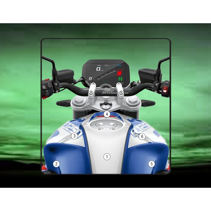 Eazi-Grip Tank Protection Film for BMW R1250R, gloss or matte