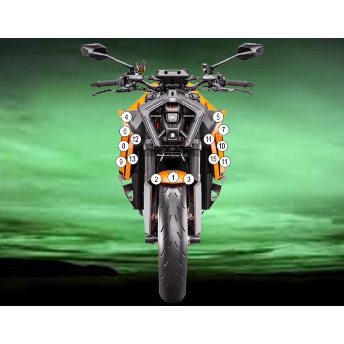 Eazi-Grip Paint Protection Film for KTM 1390 Super Duke R, gloss or matte