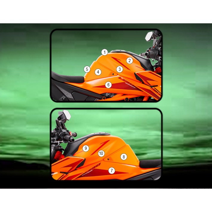 Eazi-Grip Tank Protection Film for KTM 1390 Super Duke R, gloss or matte