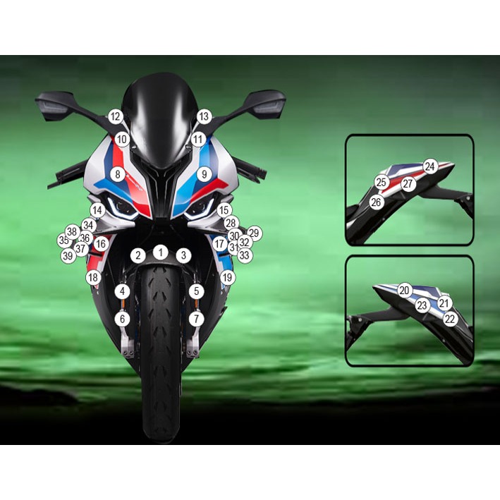 [GUARDBMW011] Eazi-Grip Paint Protection Film for BMW M 1000 RR, gloss or matte (Gloss)