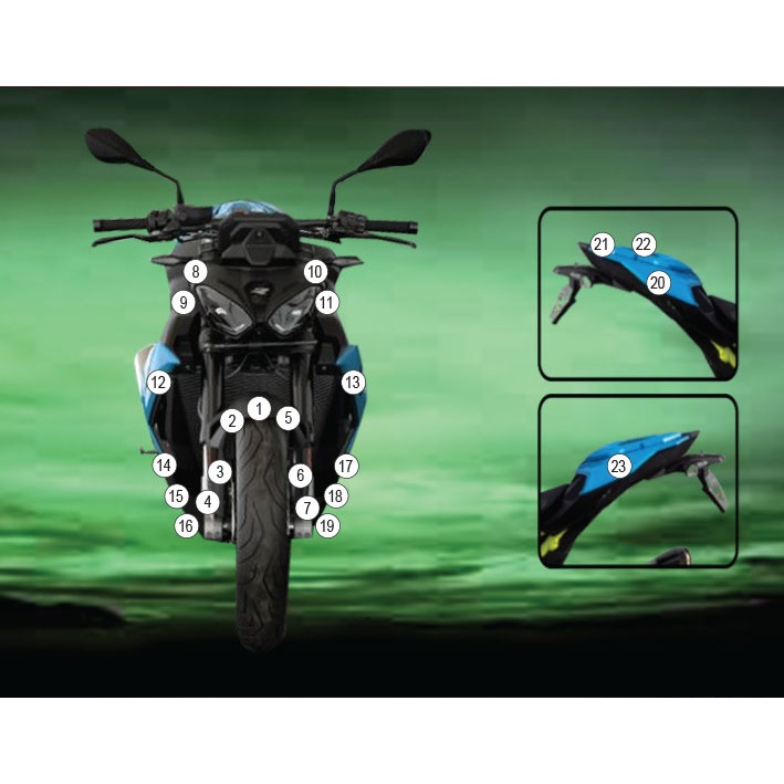 [GUARDBMW020] Eazi-Grip Paint Protection Film for BMW S 1000 R, gloss or matte (Gloss)