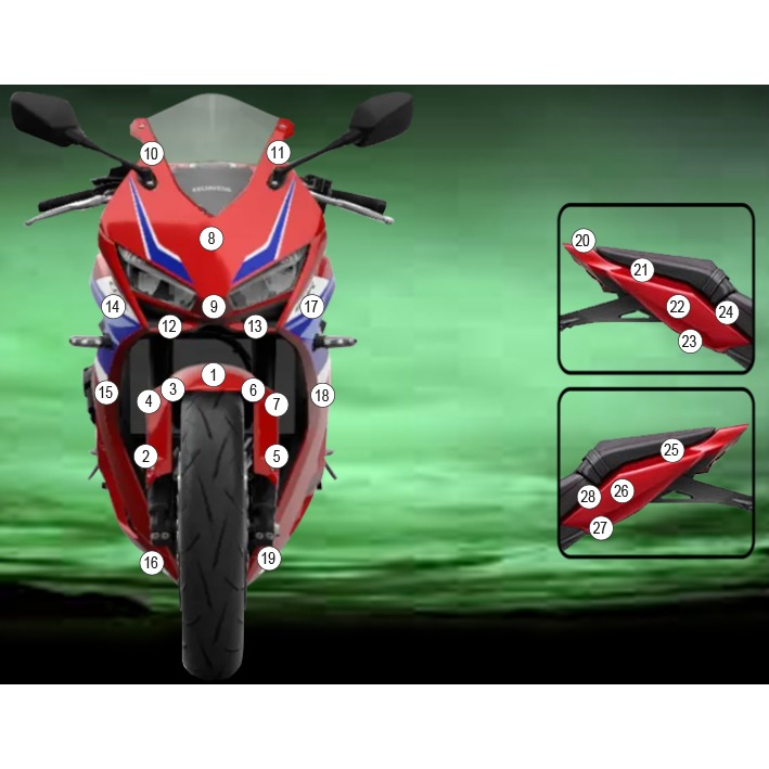Eazi-Grip Paint Protection Film for Honda CBR650R, gloss or matte