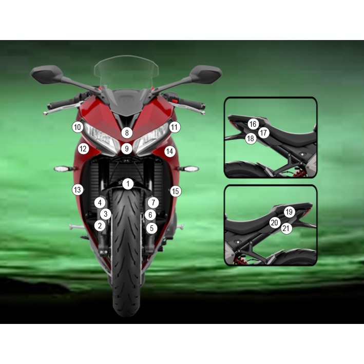 Eazi-Grip Paint Protection Film for Triumph Daytona 660, gloss or matte
