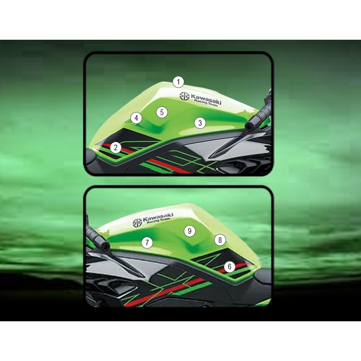 Eazi-Grip Tank Protection Film for Kawasaki ZX-4R RR, gloss or matte