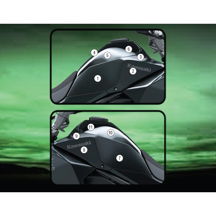 Eazi-Grip Tank Protection Film for Kawasaki KLE500, gloss or matte