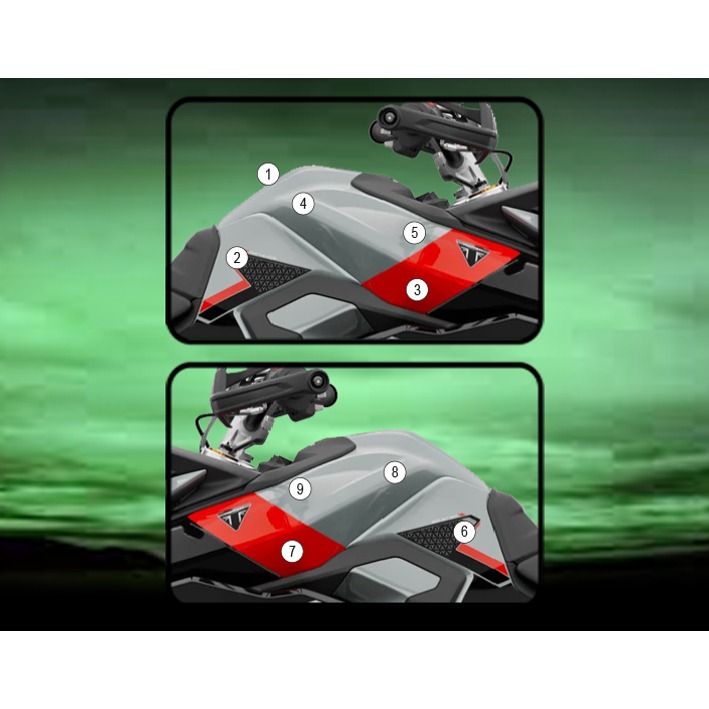 Eazi-Grip Tank Protection Film for Triumph Tiger 900, gloss or matte